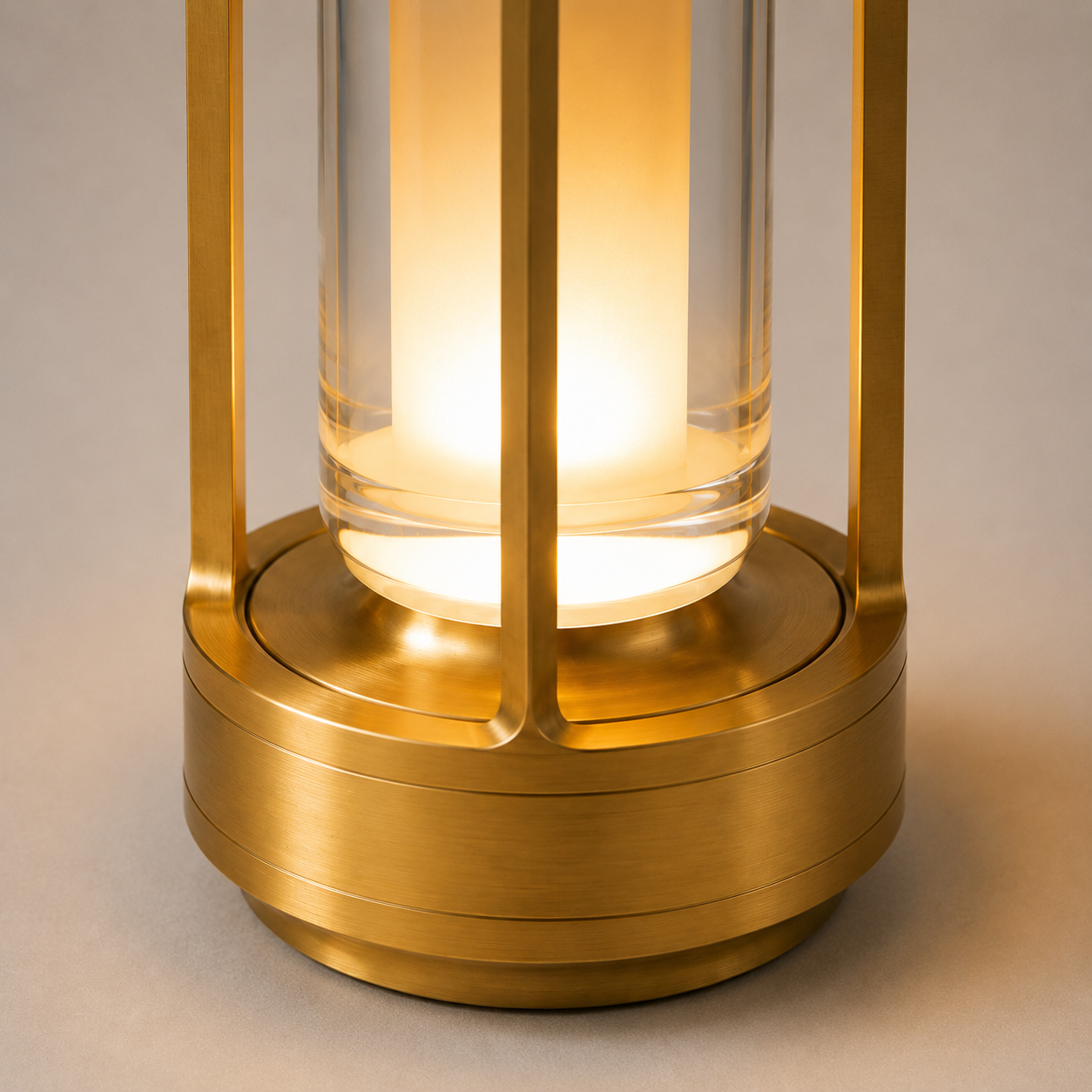 Vaelus Cylinder Lantern | Industrial Glass Accent Light
