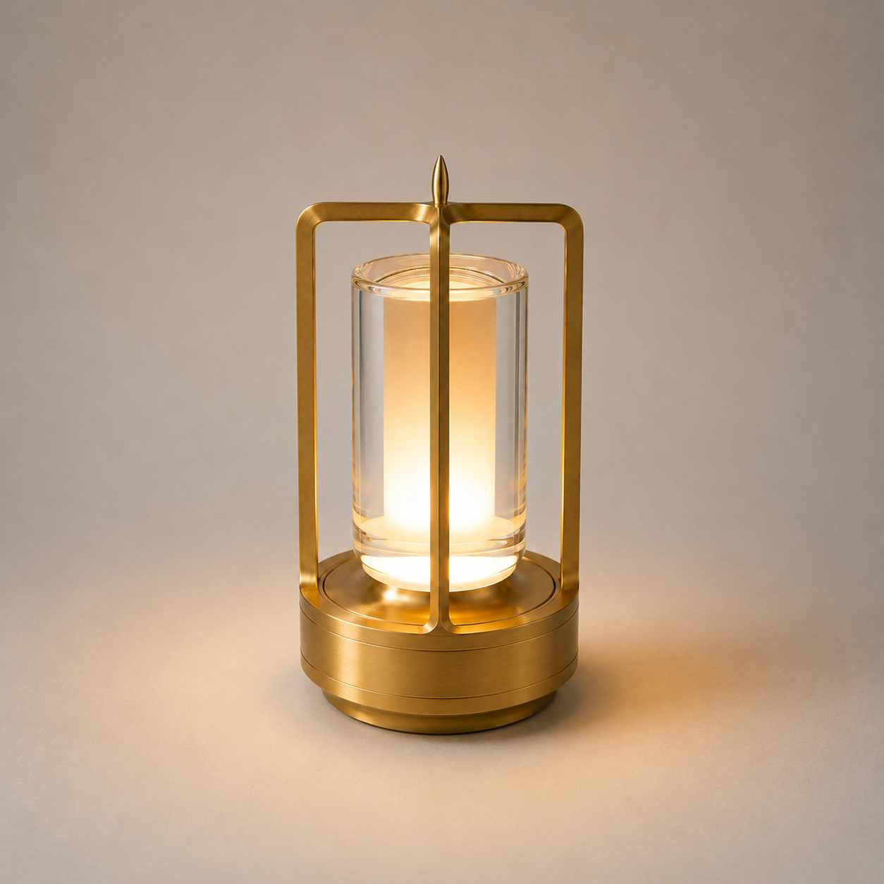 Vaelus Cylinder Lantern | Industrial Glass Accent Light