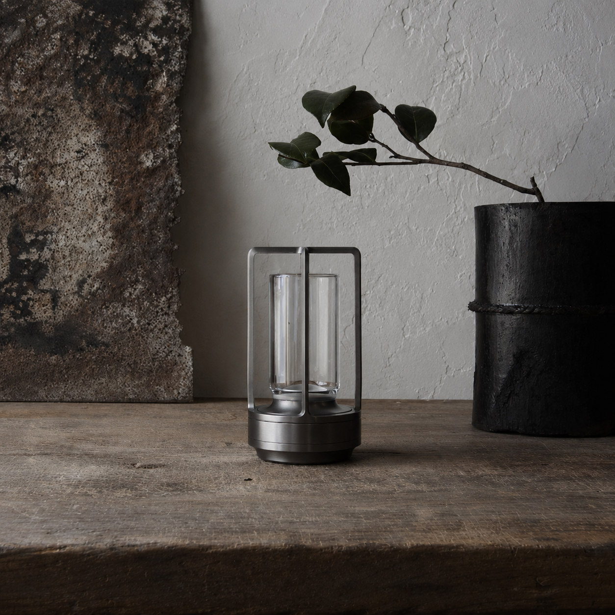 Vaelus Cylinder Lantern | Industrial Glass Accent Light