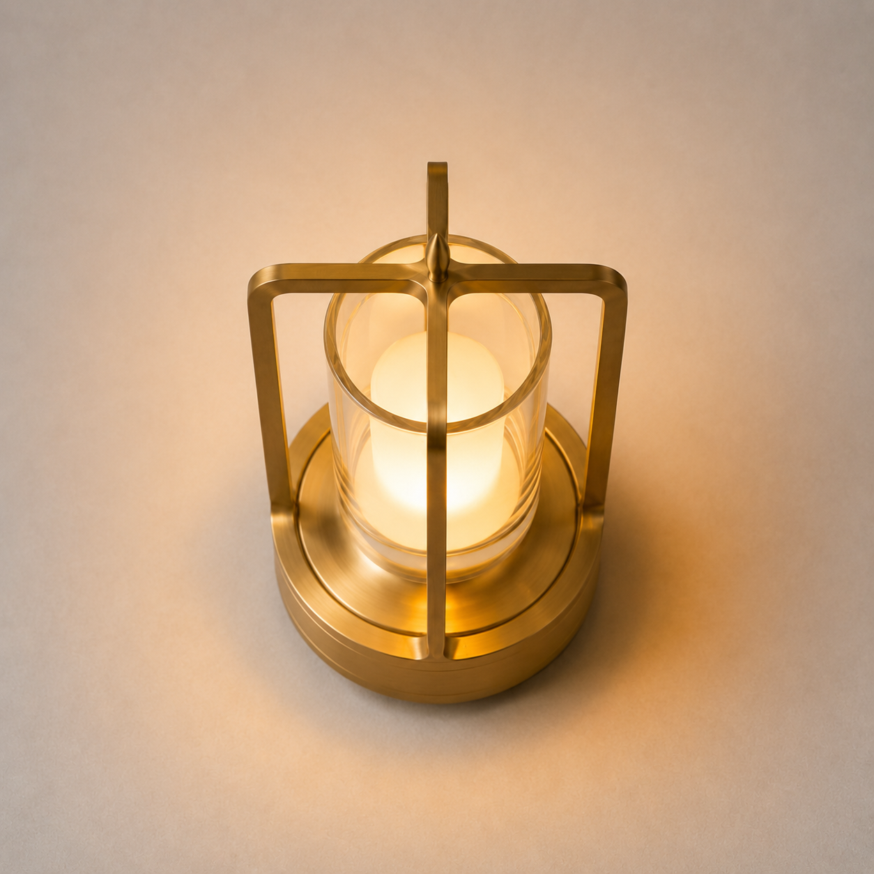 Vaelus Cylinder Lantern | Industrial Glass Accent Light